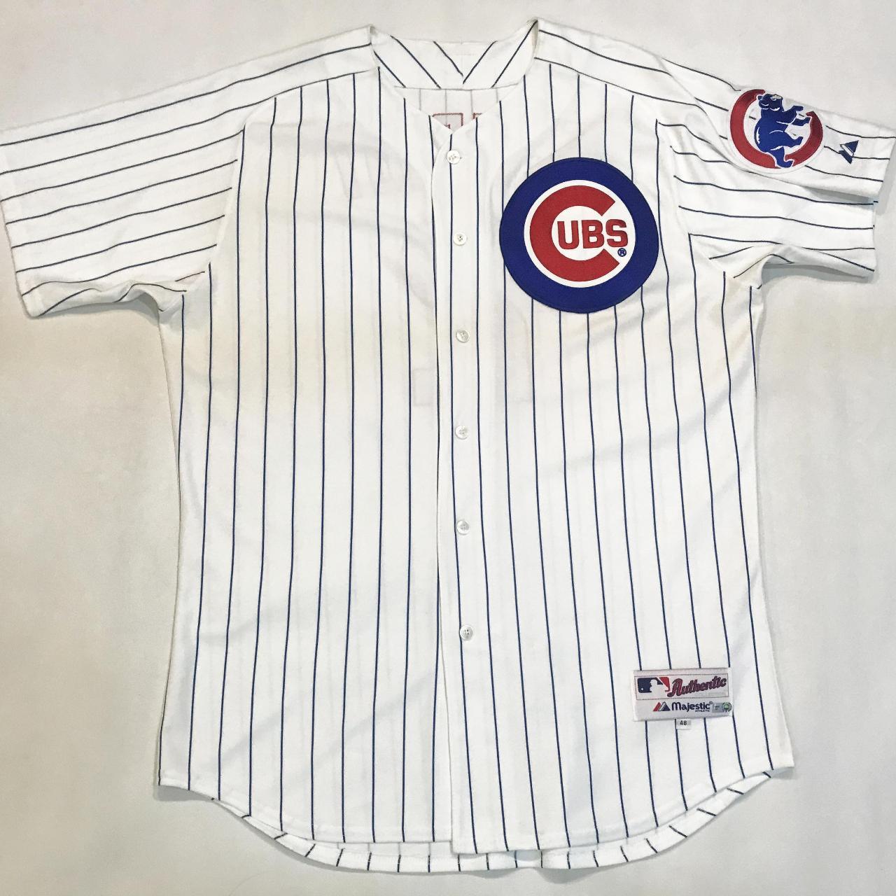 Vtg 90's Nutmeg Mills Chicago Cubs MLB Screen Jersey Shirt 