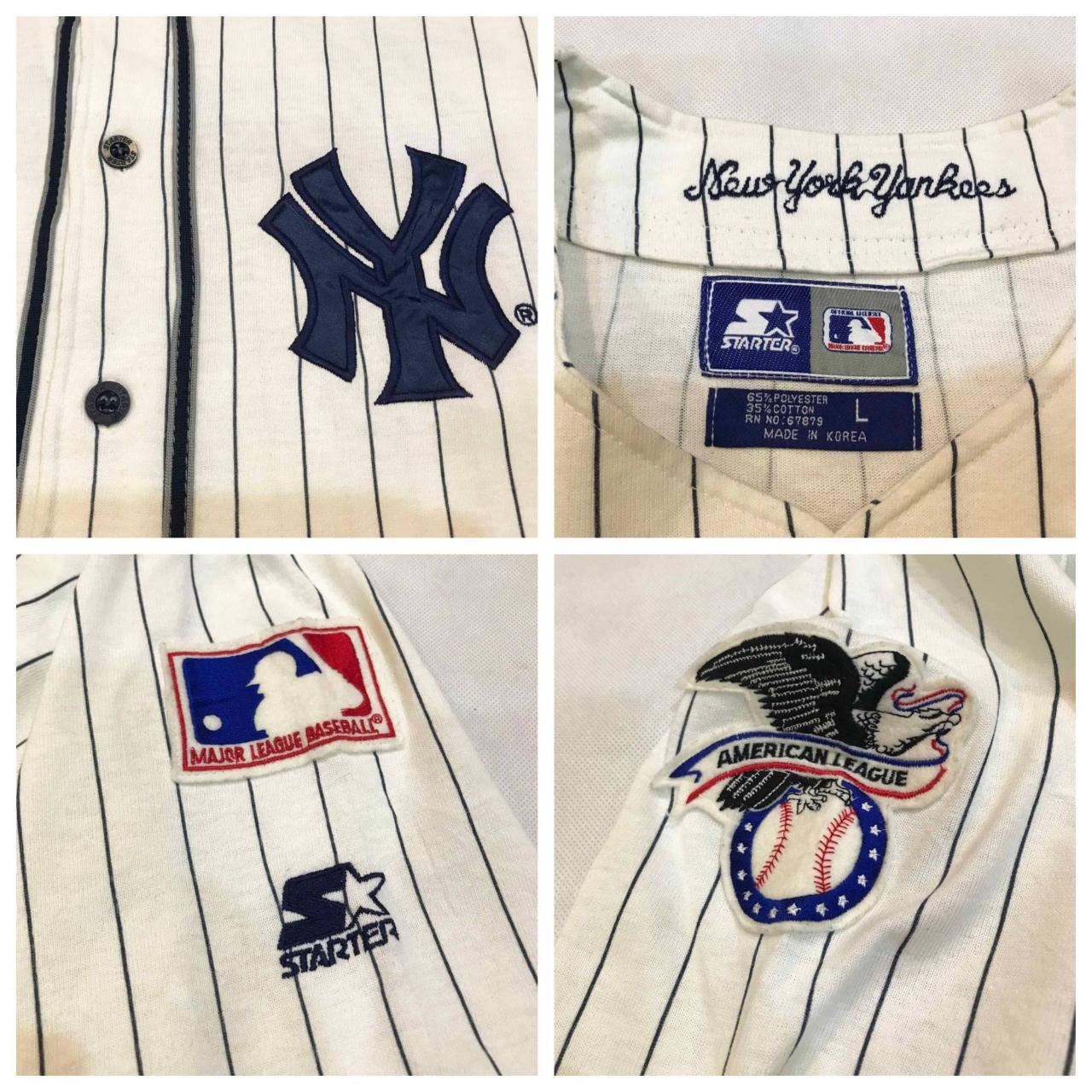 Vintage 90s New York Yankees MLB Baseball Pinstripe Starter 