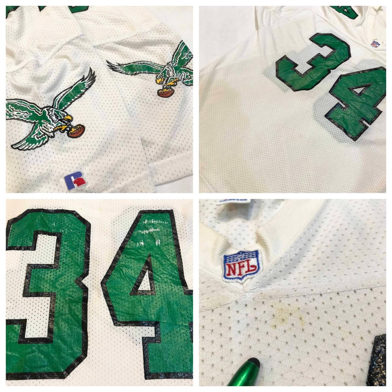 Vtg Russell Athletic NFL Philadelphia Eagles #34 Football Jersey