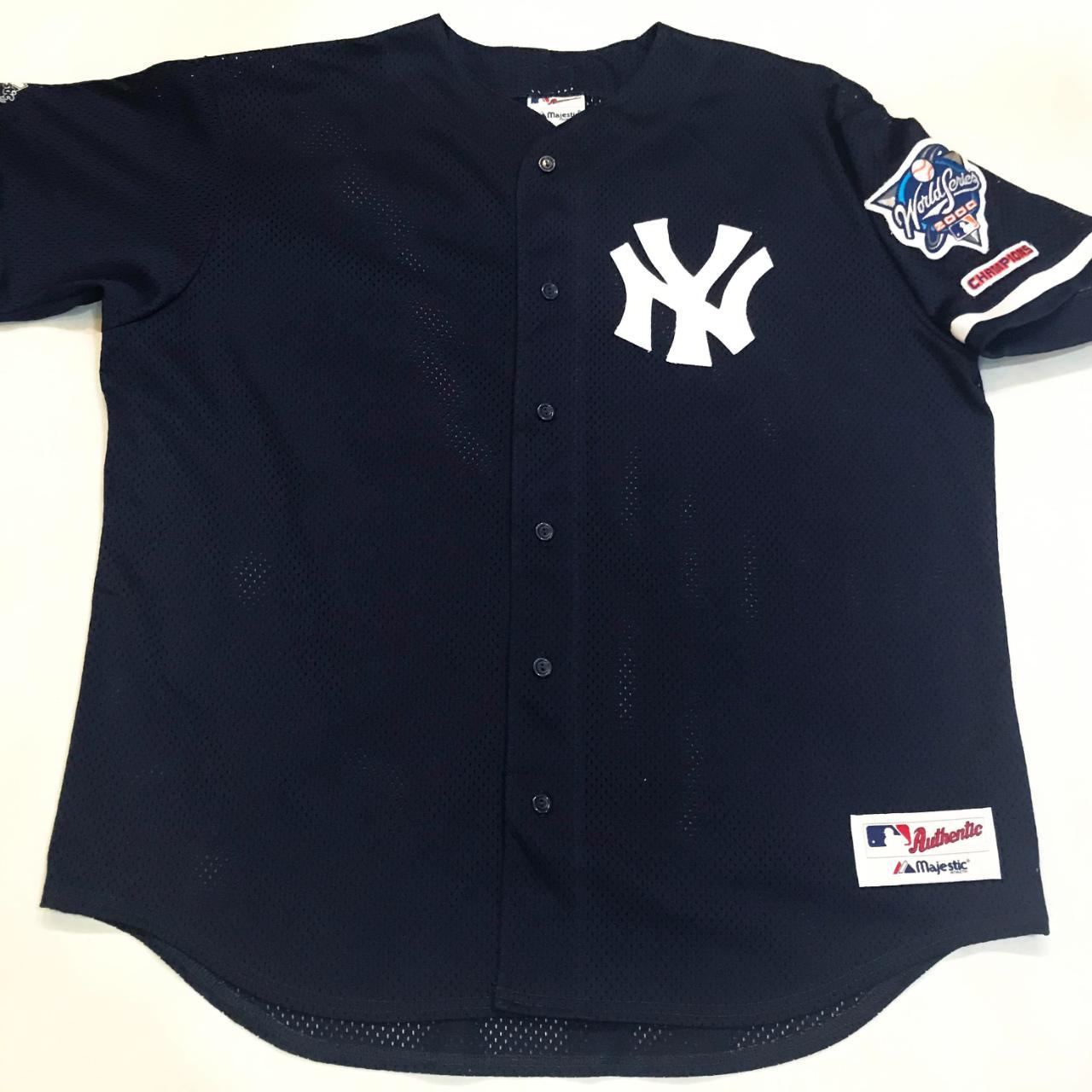 New York Yankees 2000 World Series Championship Jersey Navy Vintage  Majestic MLB