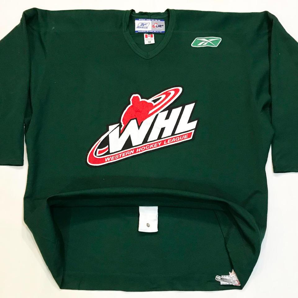 Authentic Reebok WHL CHL Hockey Jersey Red Size 58 Prospects Fight Strap  Goalie