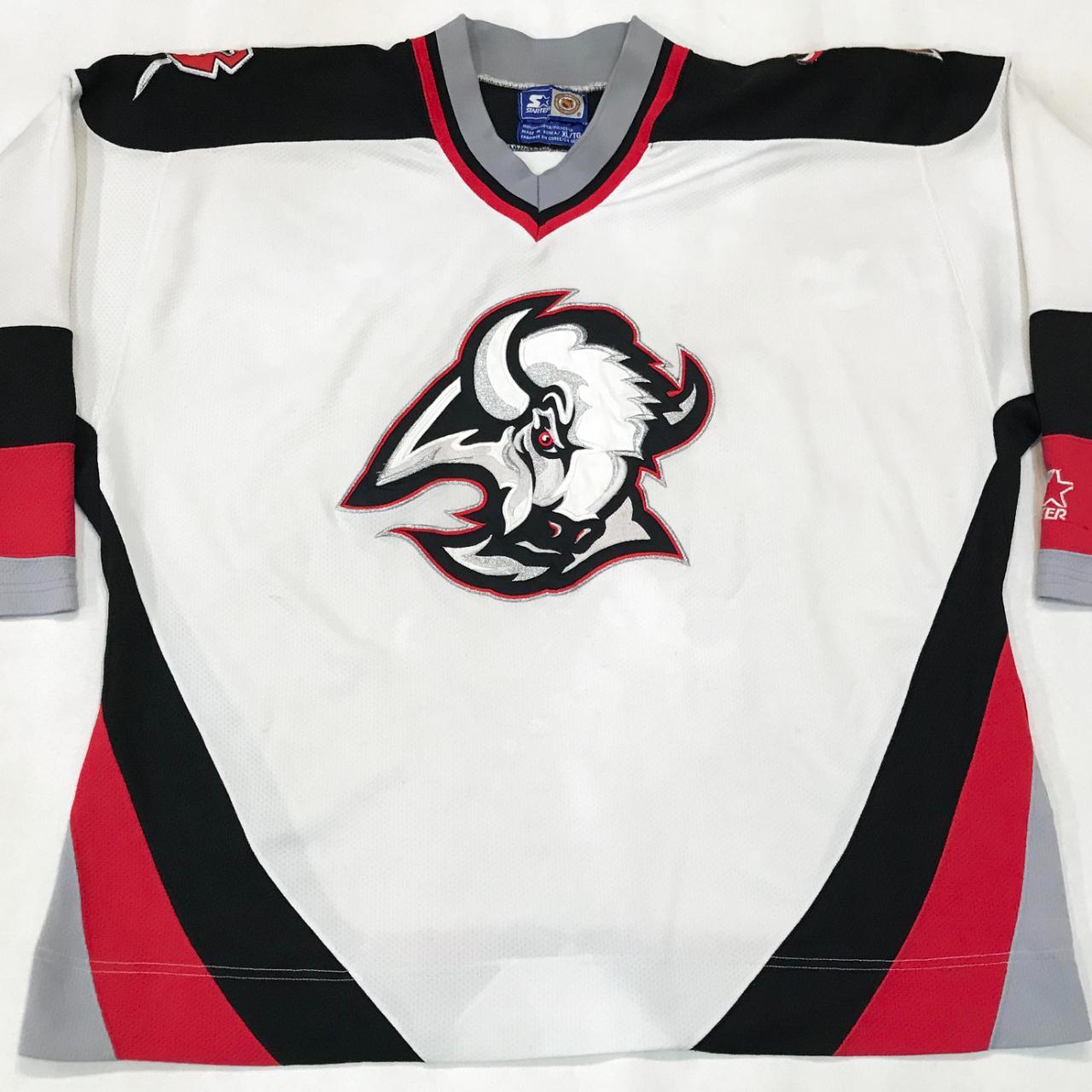Buffalo Sabres jersey Starter red buffalo head goat - Depop