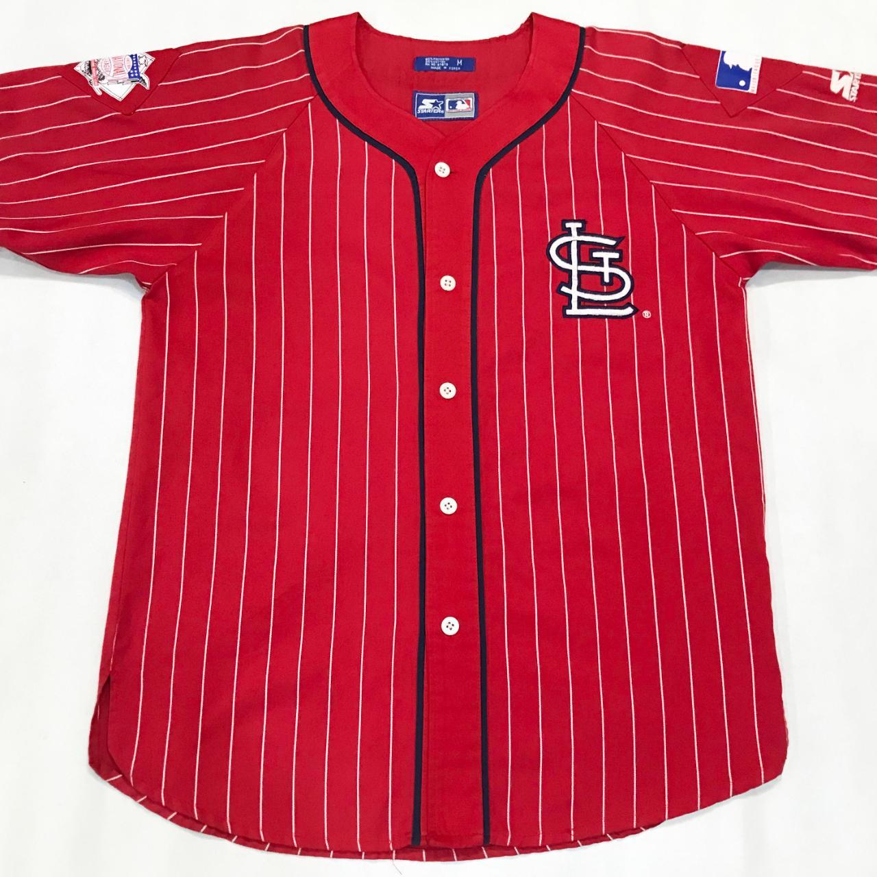 Vintage MLB Starter St Louis Cardinals Starter Pinstripe Baseball Jersey  Size XL