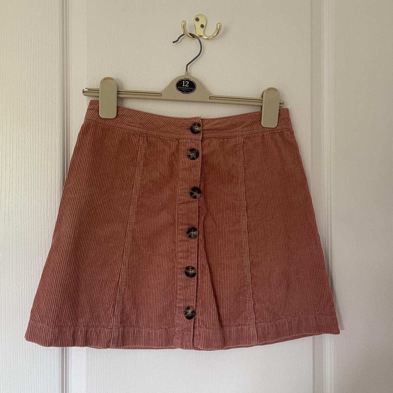 - H&M pink corduroy skirt size 8 - Depop