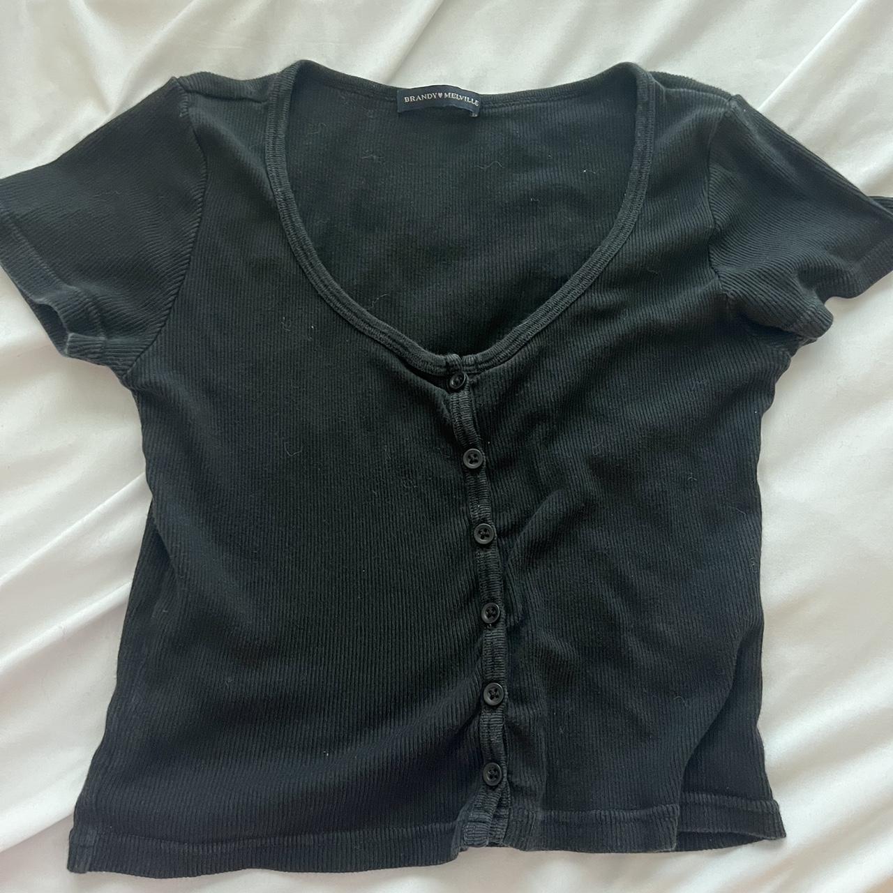 brandy melville black zelly top one size but fits xsm Depop
