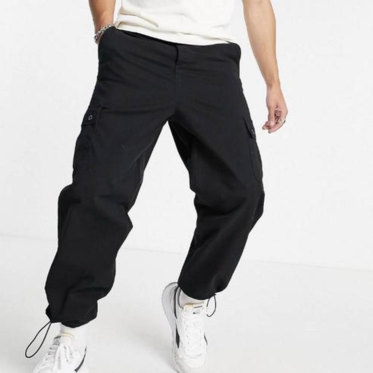 ASOS Black Cargo Trousers Perfect Condition Only... Depop