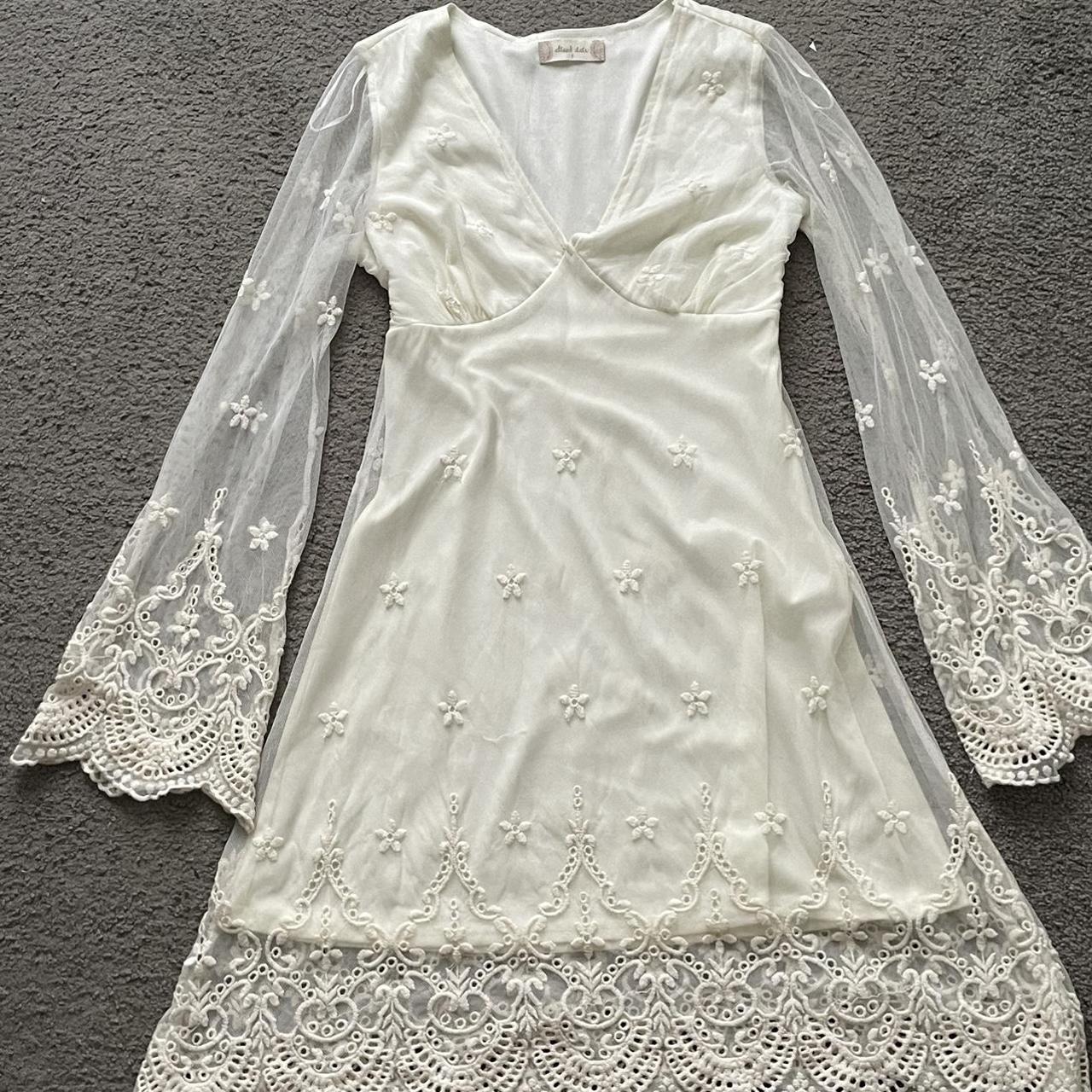 No paypal please ! Altar’d state white lace dress... - Depop