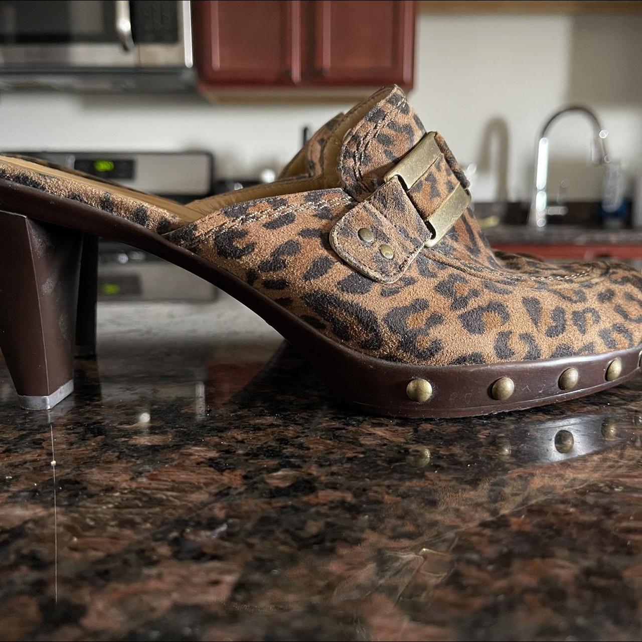 Leopard clogs sale