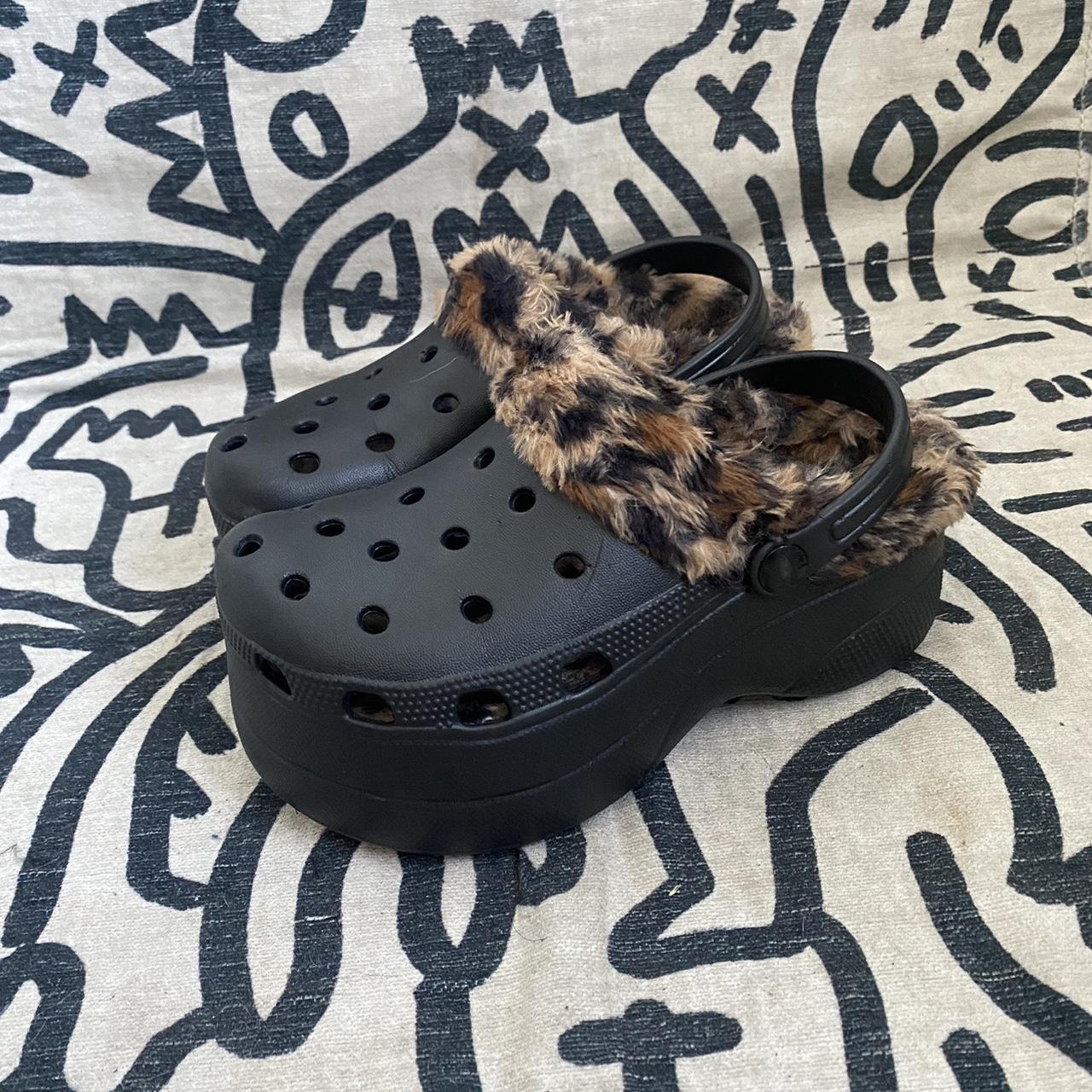black cheetah crocs