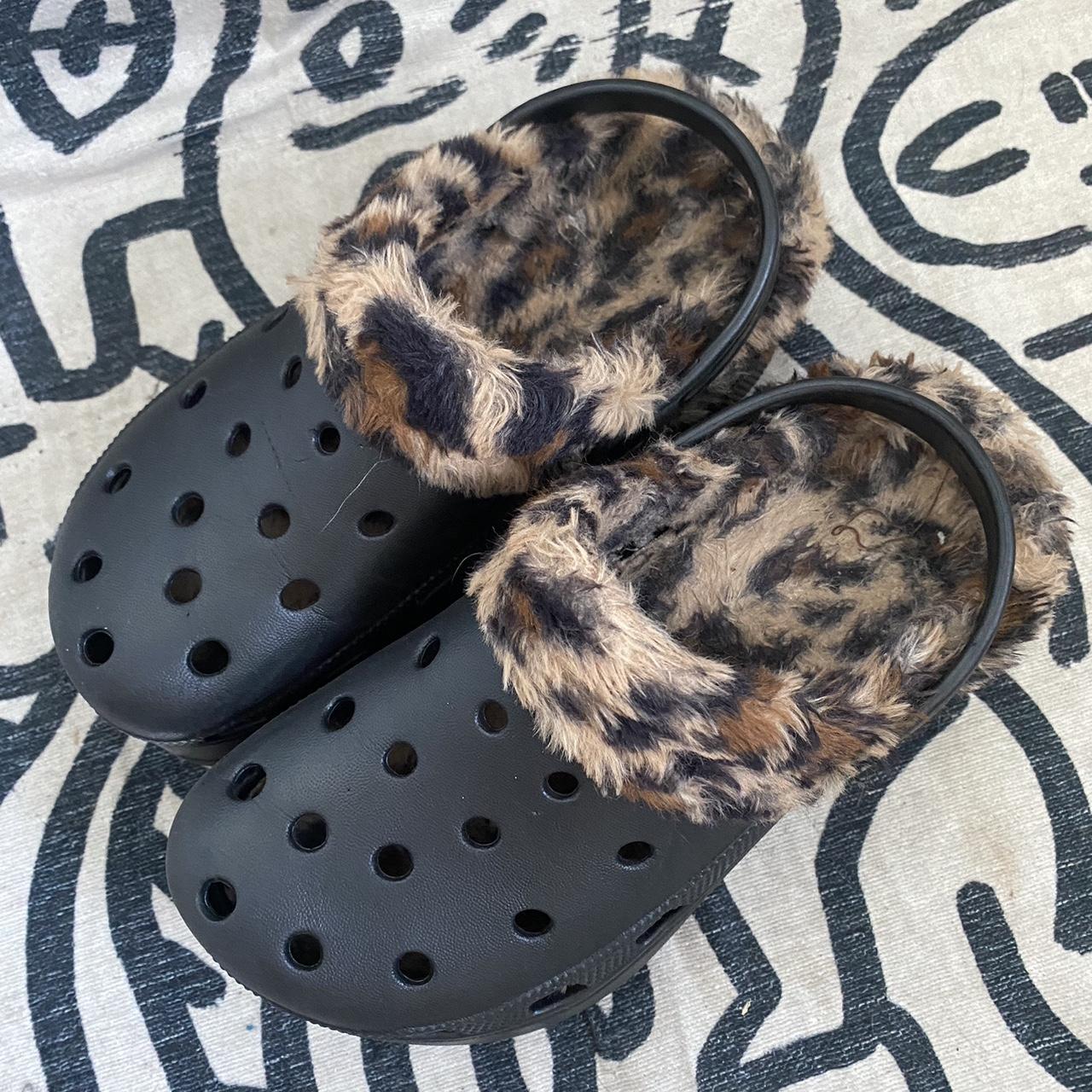 black cheetah crocs