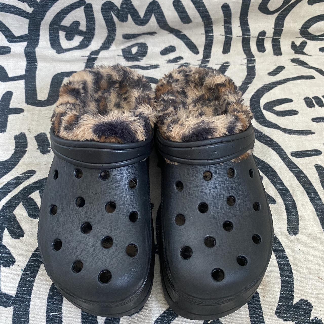 black cheetah crocs