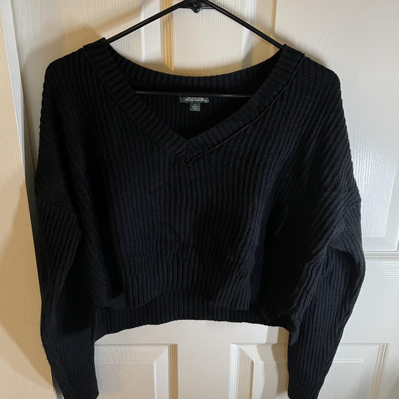 black v neck sweater will wash to get the fuzzies... Depop
