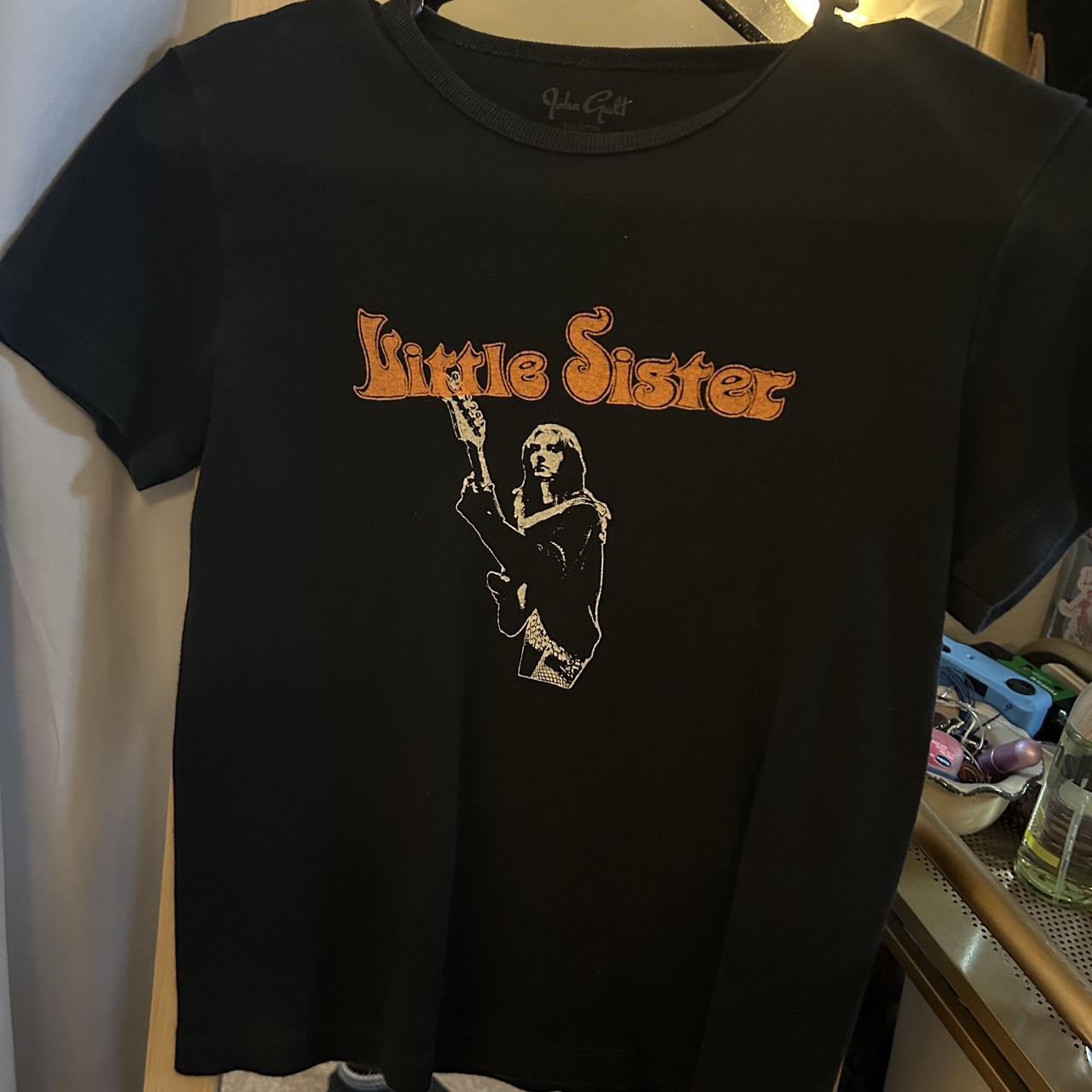 little sister john galt/ brandy melville baby tee.... Depop