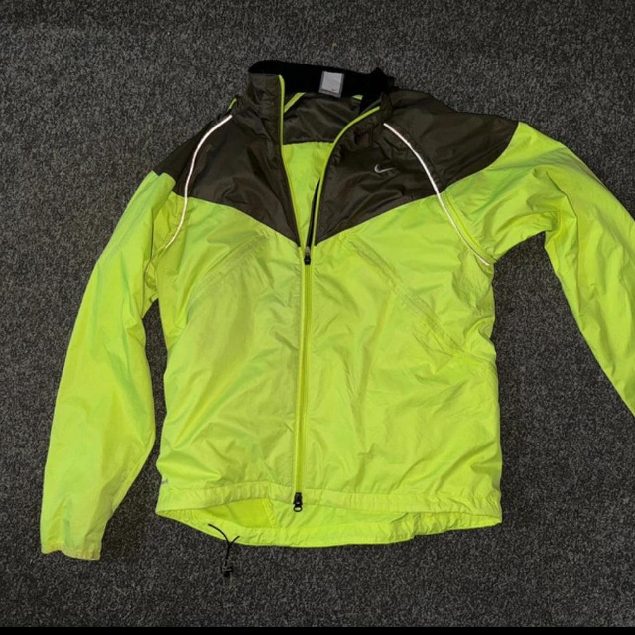 Neon yellow nike running jacket best sale