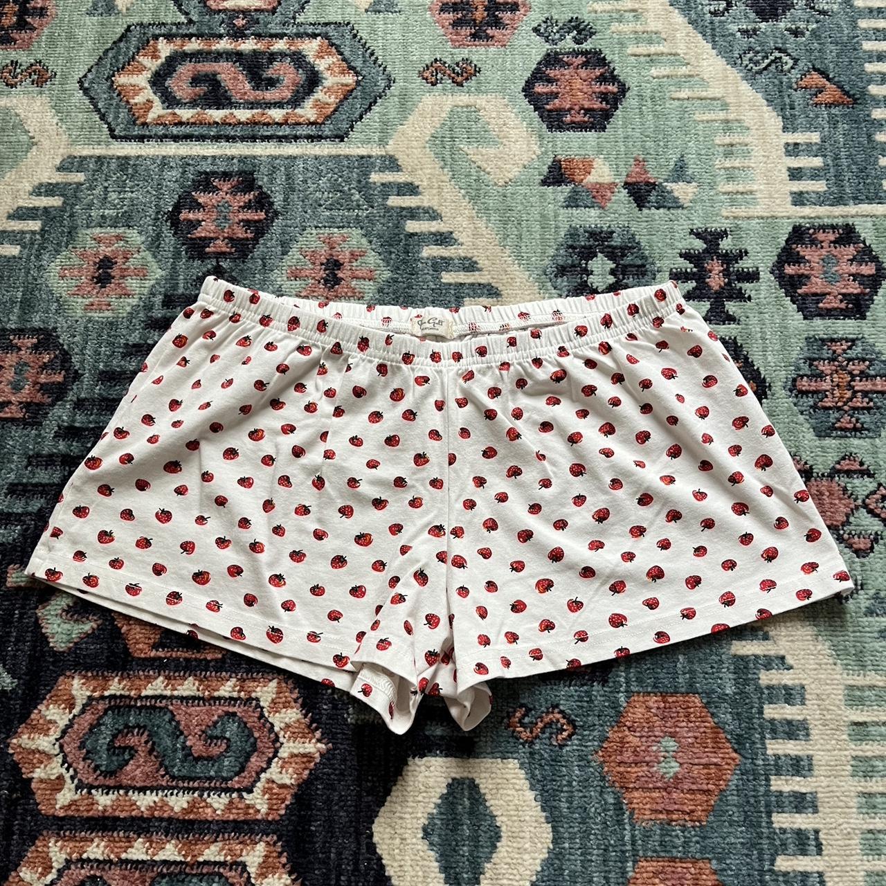 Brandy Melville Women's Red and White Shorts | Depop