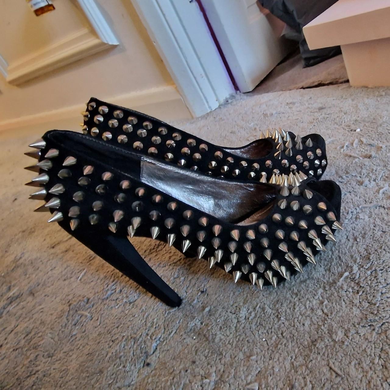 Jeffrey Campbell Women's Black and Silver Footwear | Depop