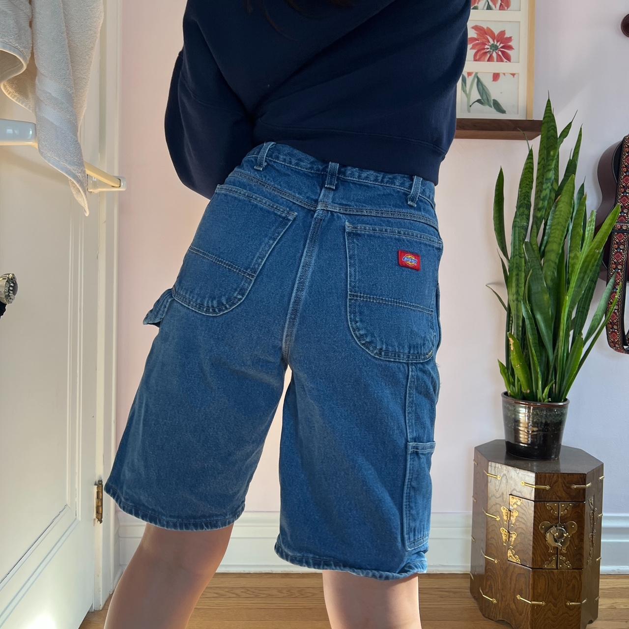 Dickies Women's Blue and Navy Shorts | Depop