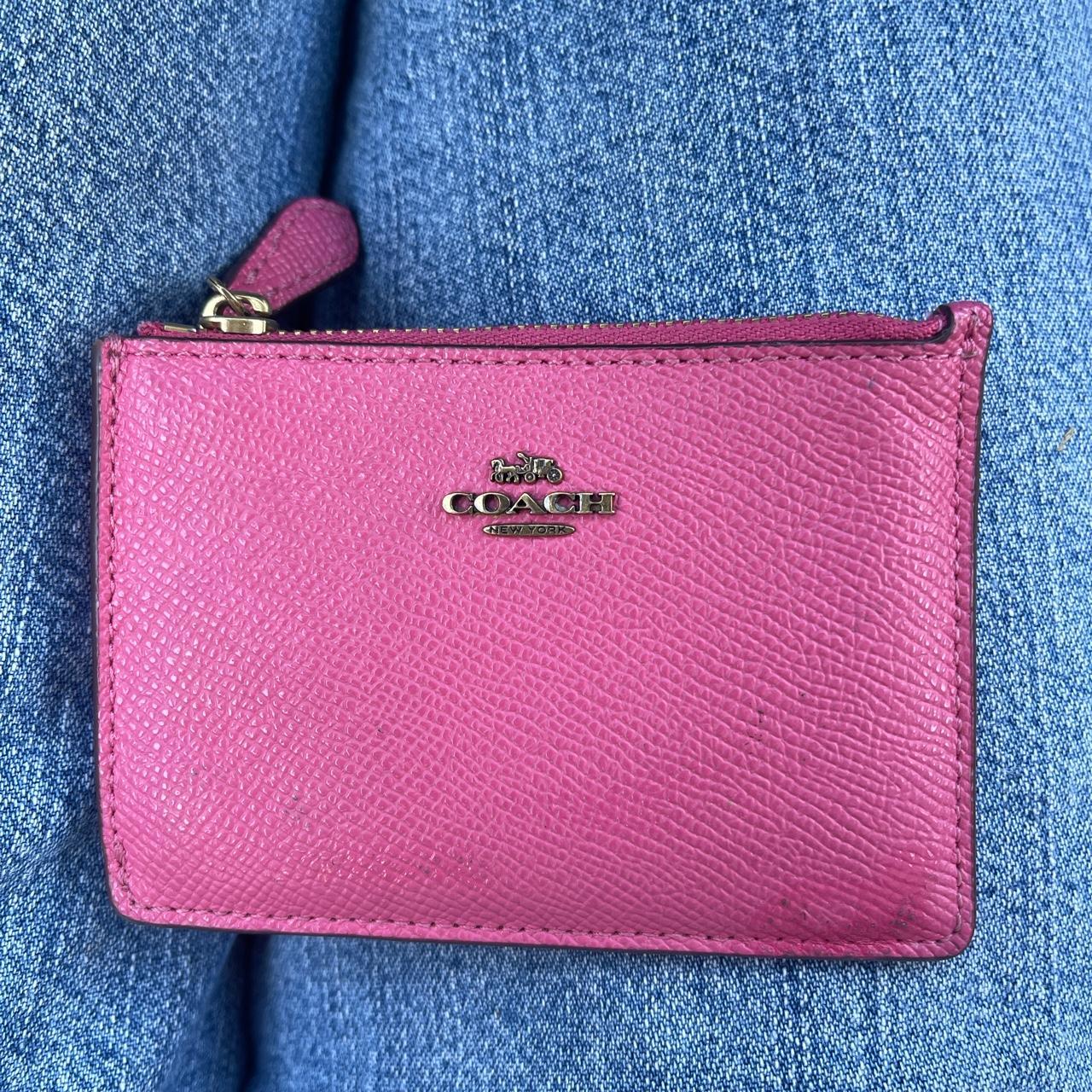 pink coach wallet - Depop