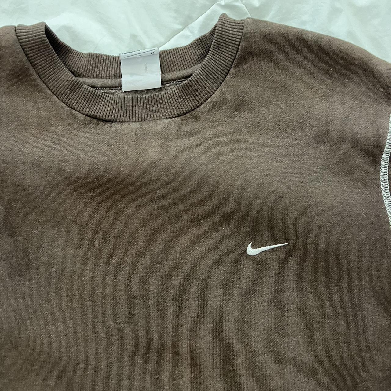 brown nike crewnecks