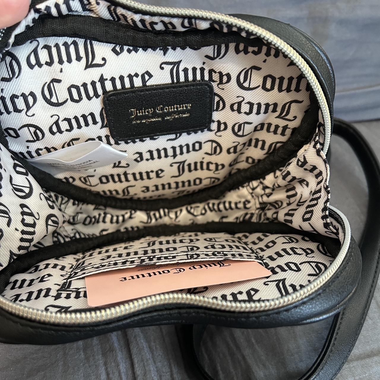 juicy couture heart shaped bag -black- crossbody... - Depop