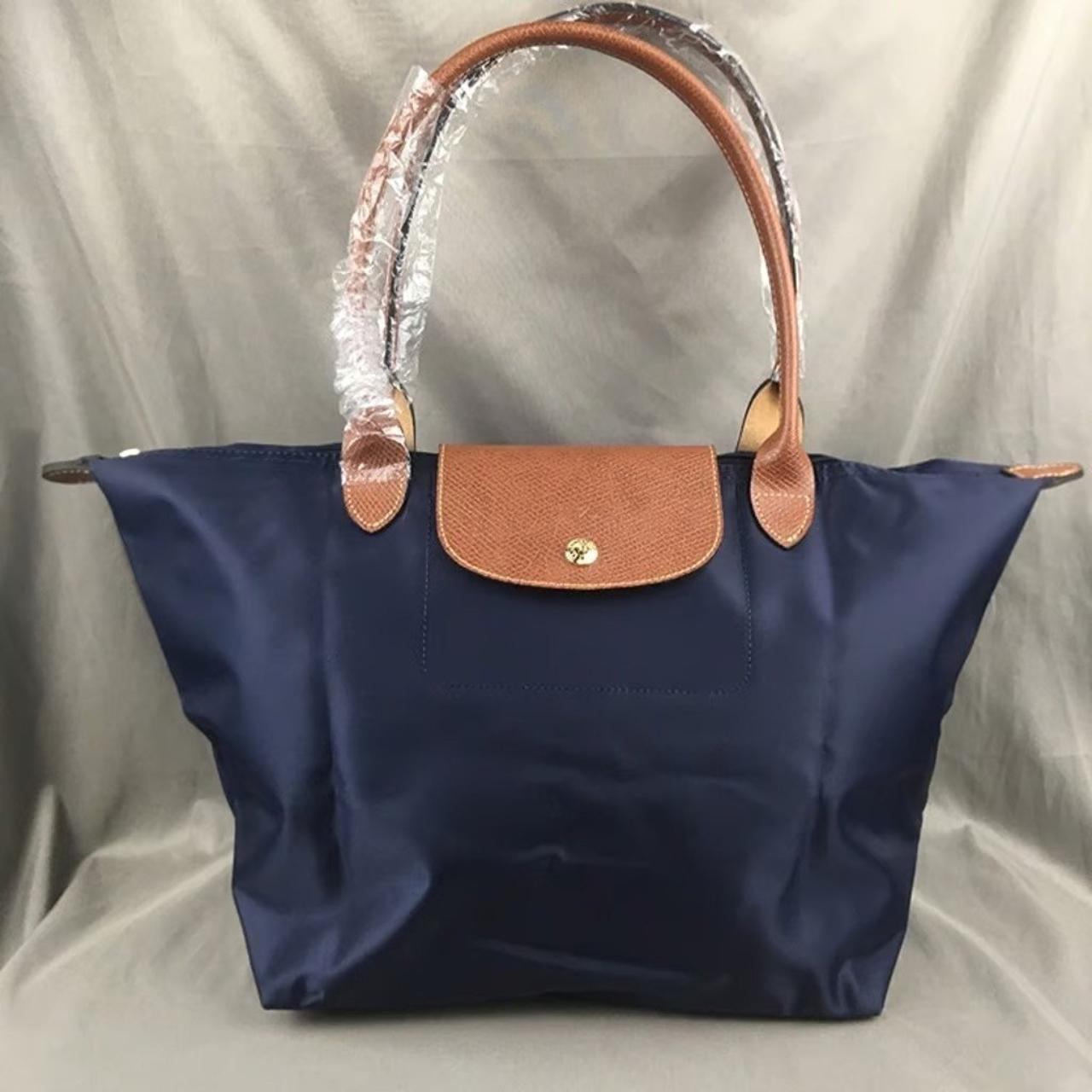 Navy Blue Longchamp Le Pliage sale Large Nylon Shoulder Tote