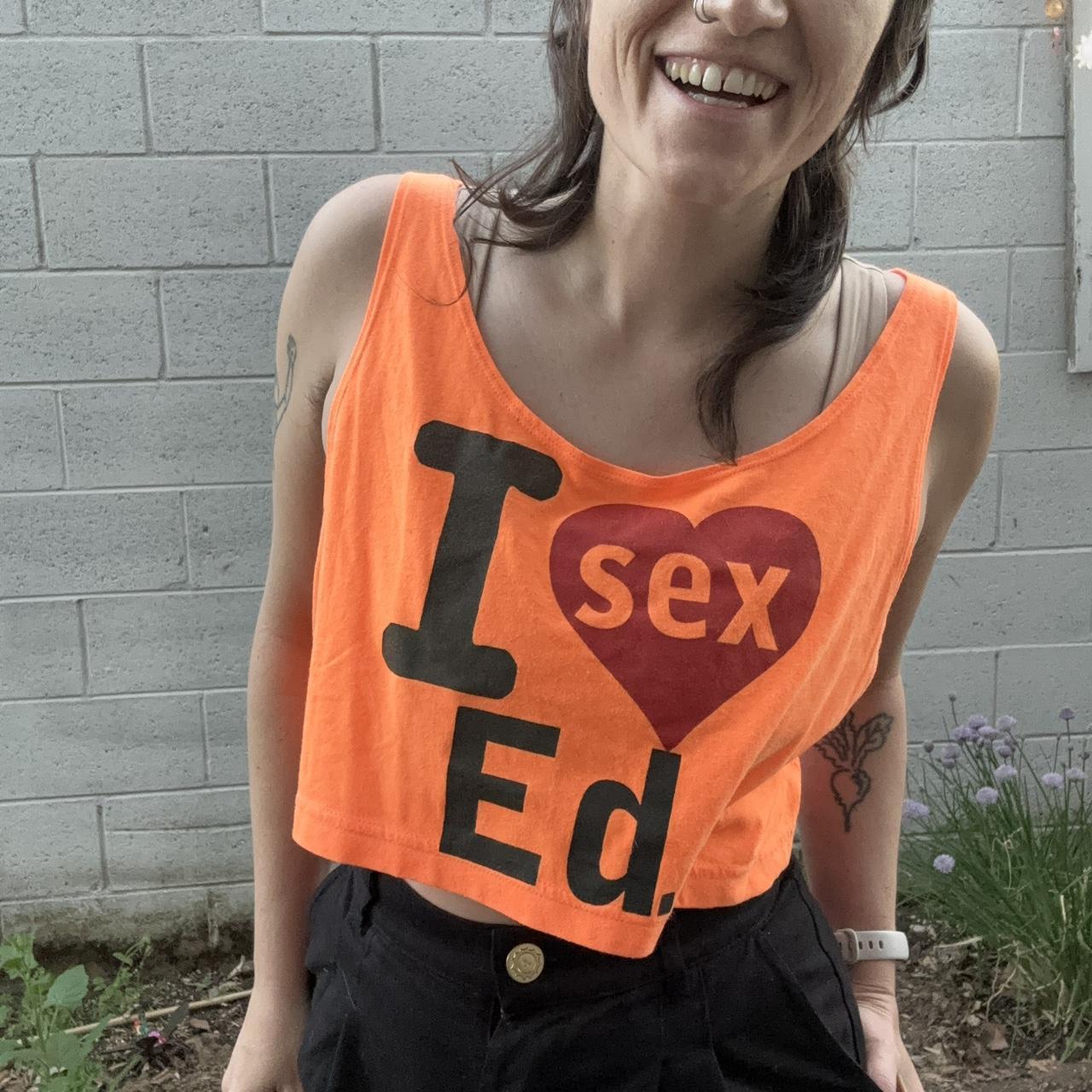 I love sex ed! Boxy crop tank! One size, shown on xs... - Depop