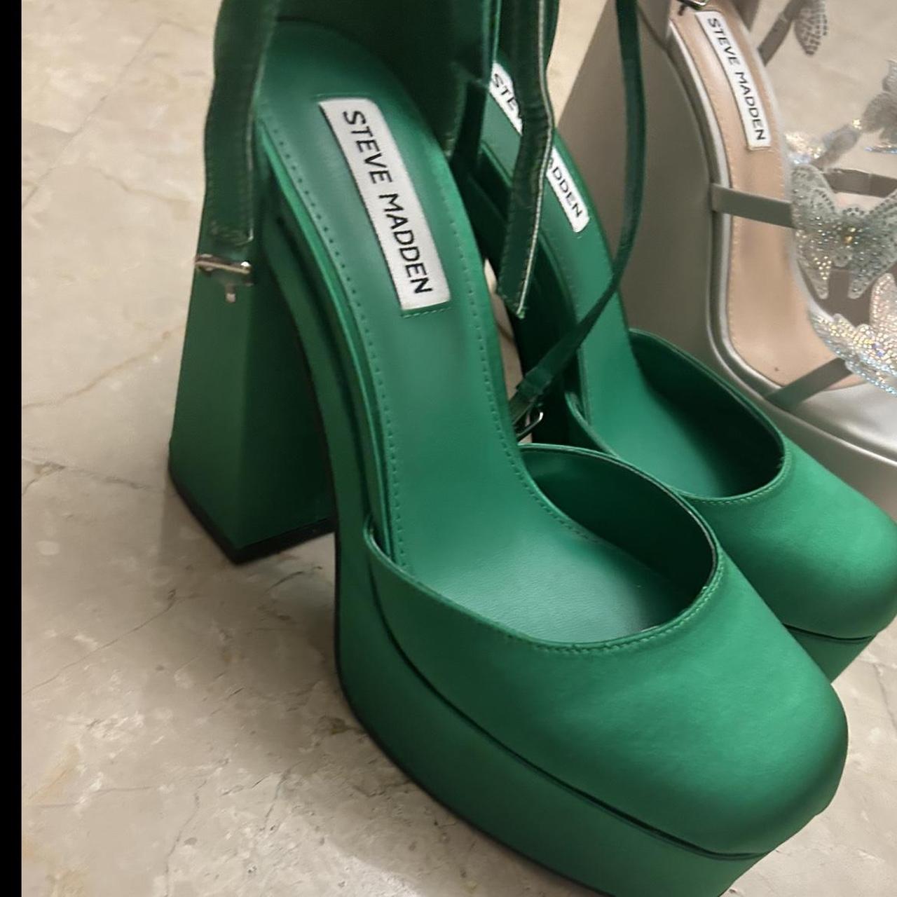 versace green leaf heels dupe