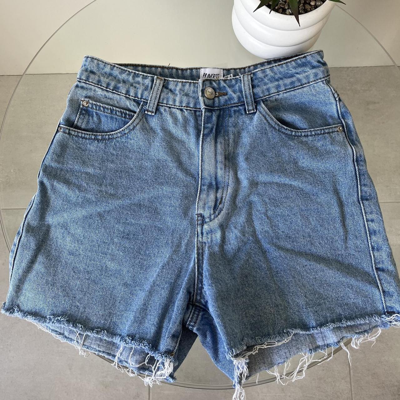 PRINCESS POLLY - Blue Denim Shorts. RRP $30. Size 8,... - Depop