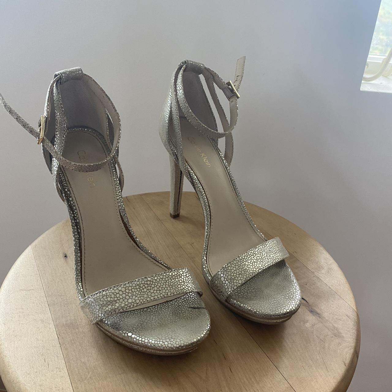 Calvin klein outlet open toe heels