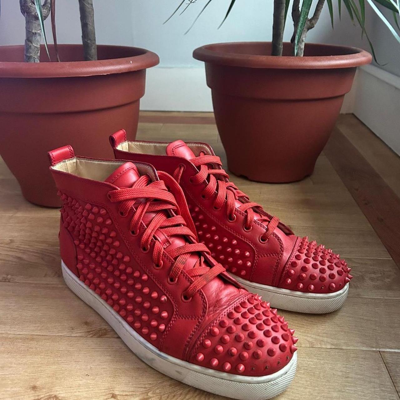 Christian louboutin red trainers best sale