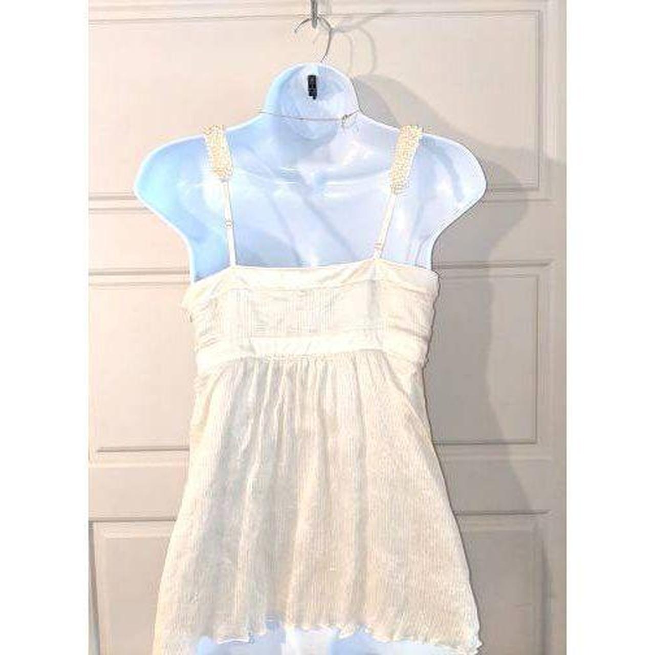 Vintage Y2K BEBE outlets Silk Sweetheart neckline Top with Pearl Details