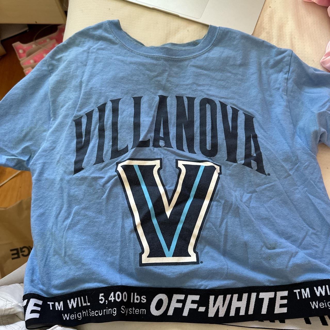 villanova off white shirt size small never wear anymore - Depop