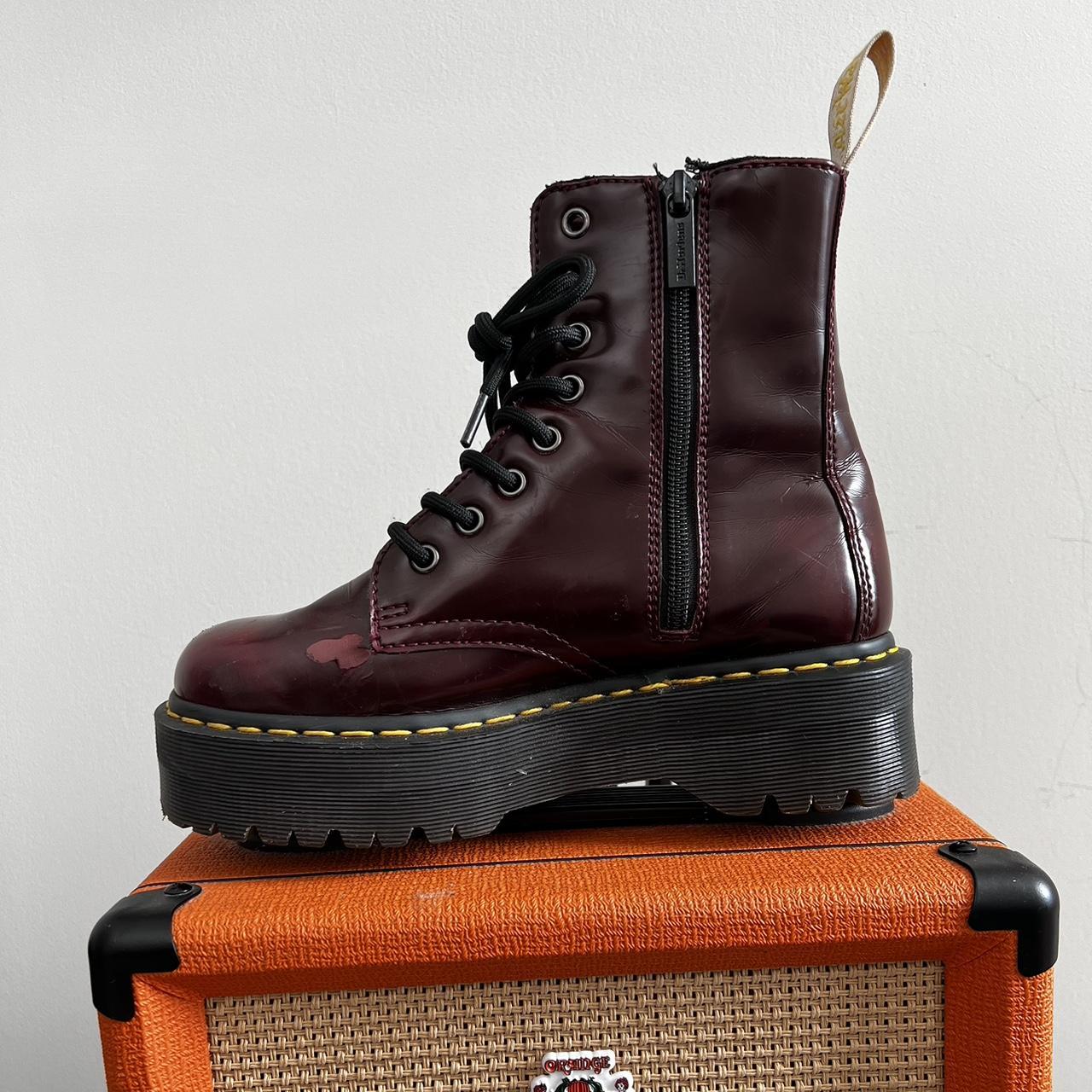 Dr. Martens Women's Red and Black Boots (3)