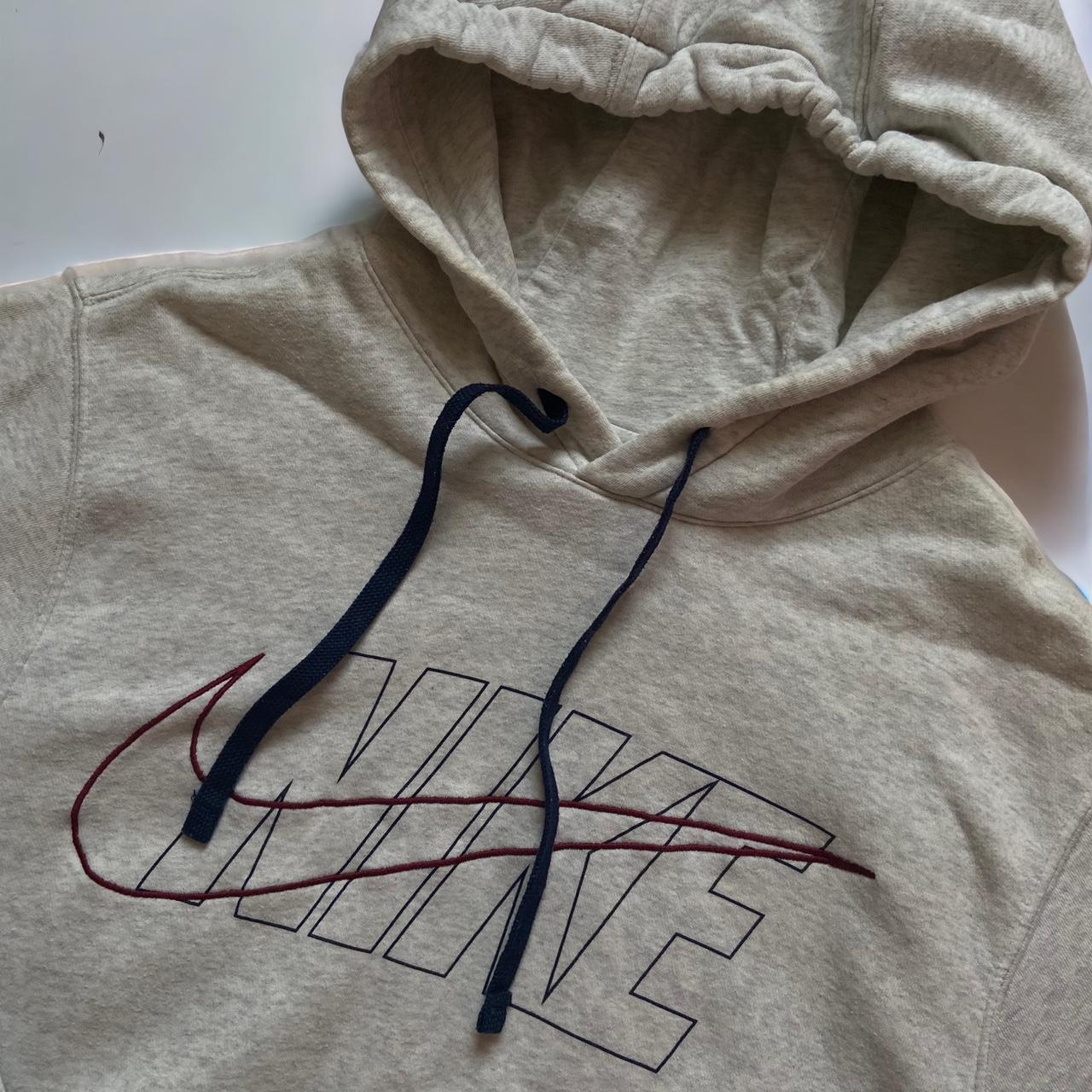 grey nike sweatshirt red tick