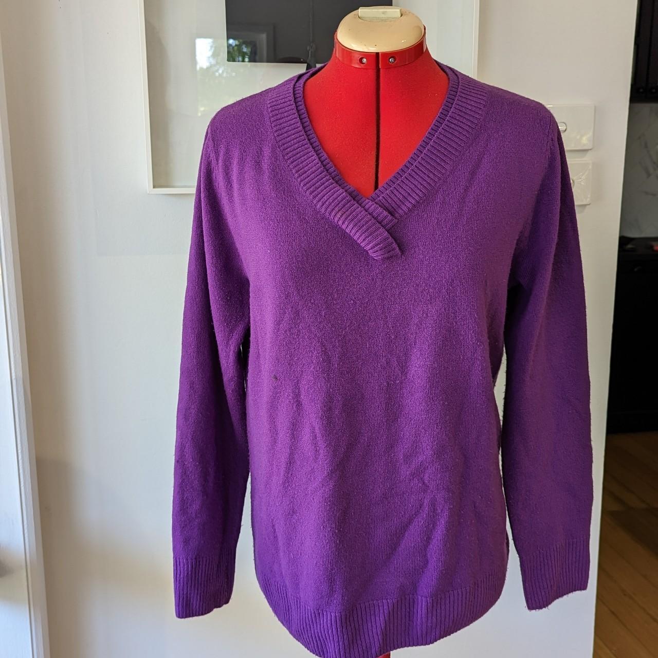 Liz Jordan purple knit sweater So cute and warm and... - Depop