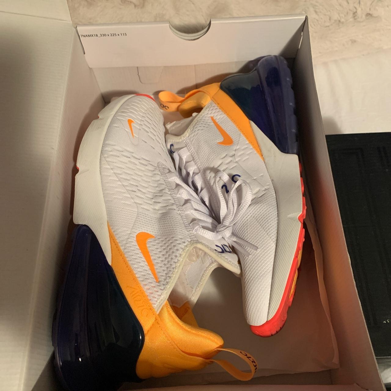 Nike women's air max 270 hotsell trainer white / laser orange