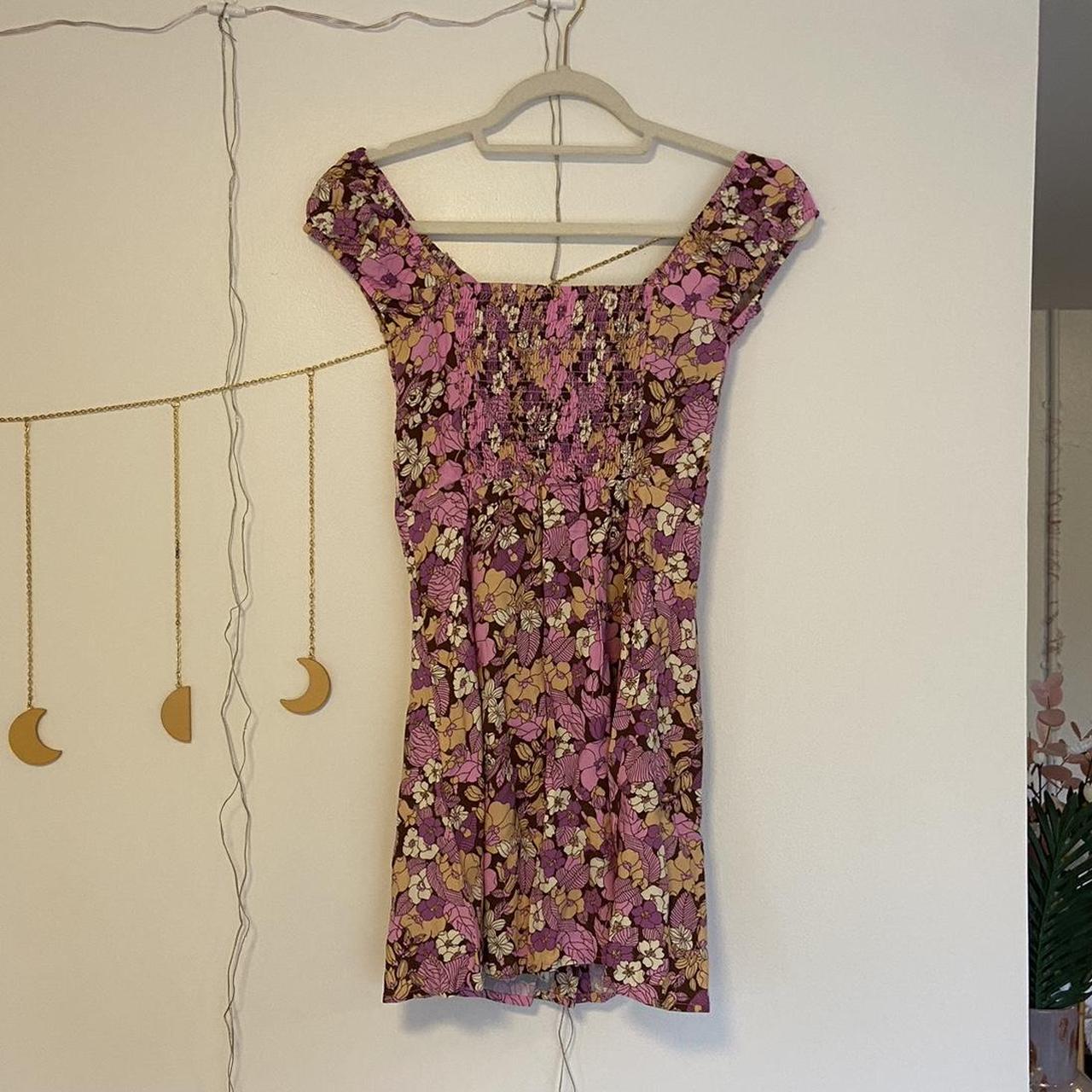 Urban Outfitters Size XS Cassie Pink Floral Mini... Depop