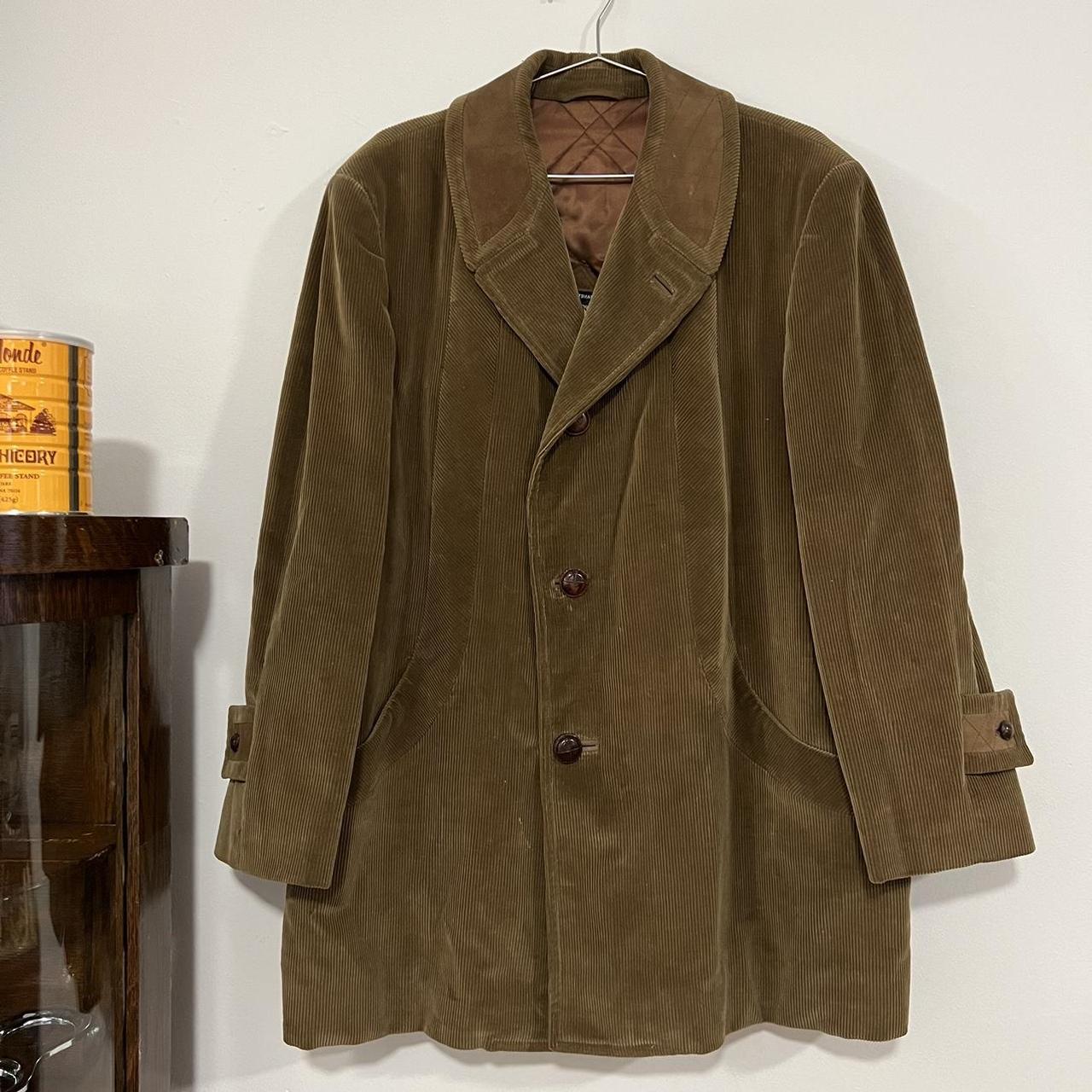 Cortefiel Men's Khaki and Brown Coat