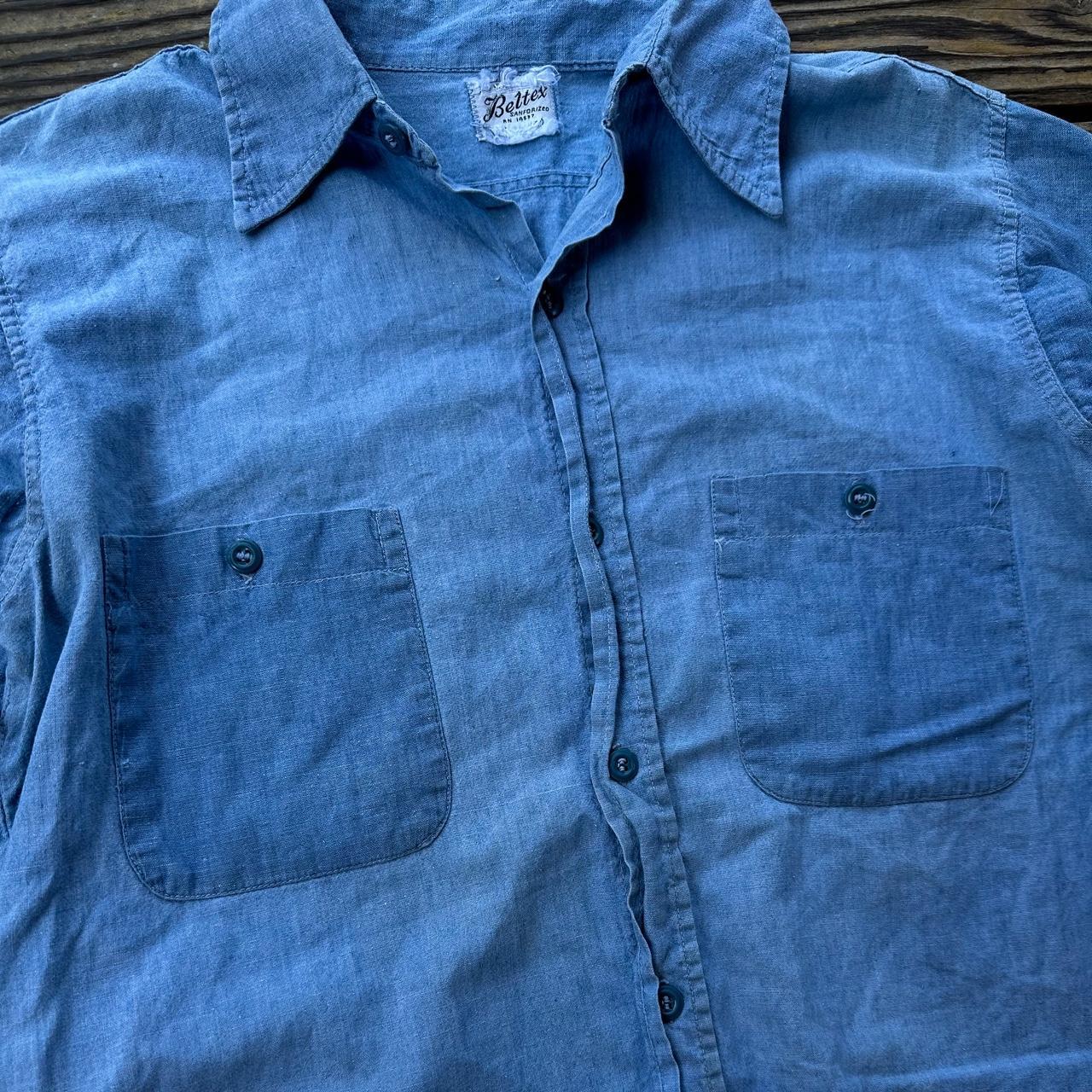 Here’s a real nice 1940’s 1950’s beltex chambray... - Depop