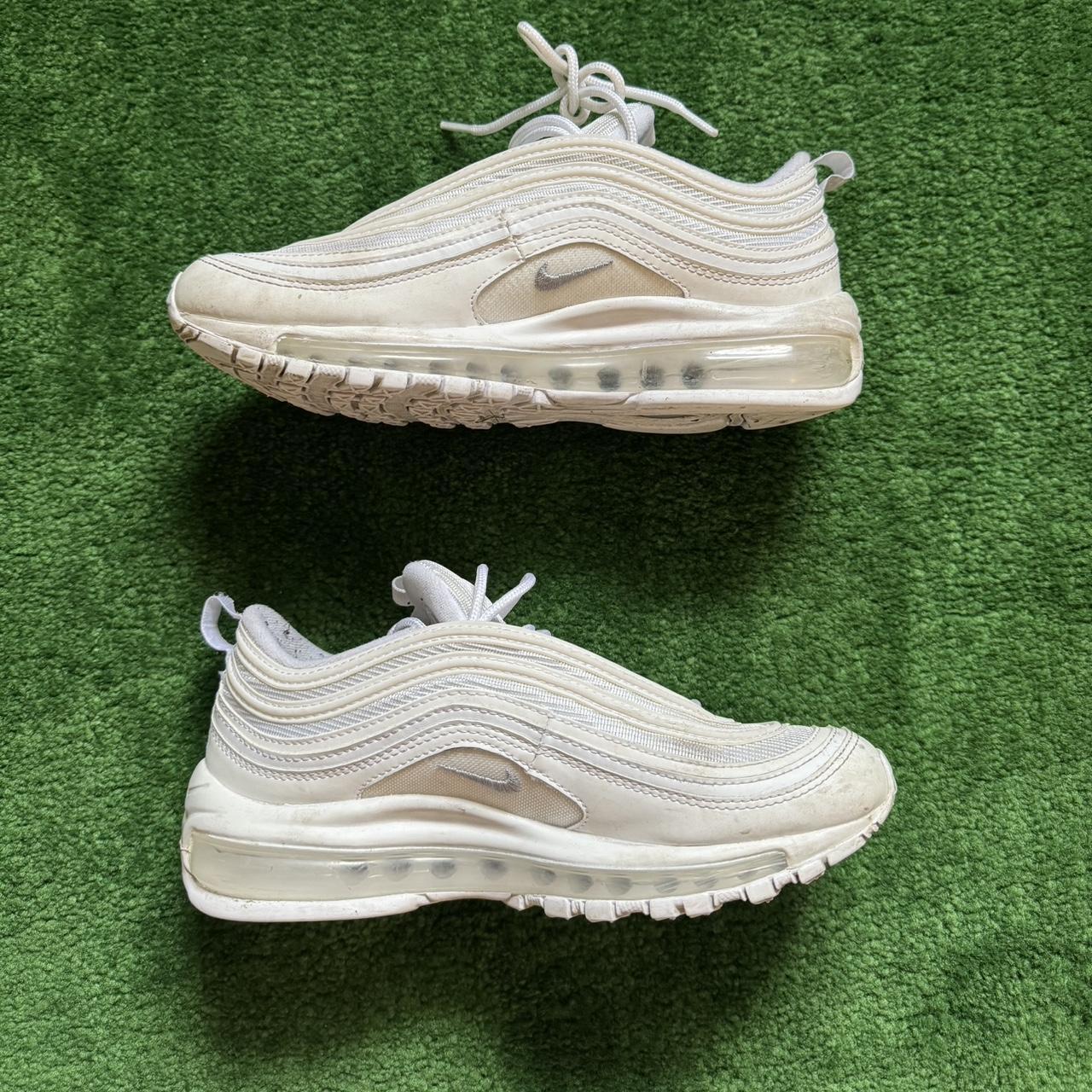 Used Nike air max 97 Triple White Size 6 in men s