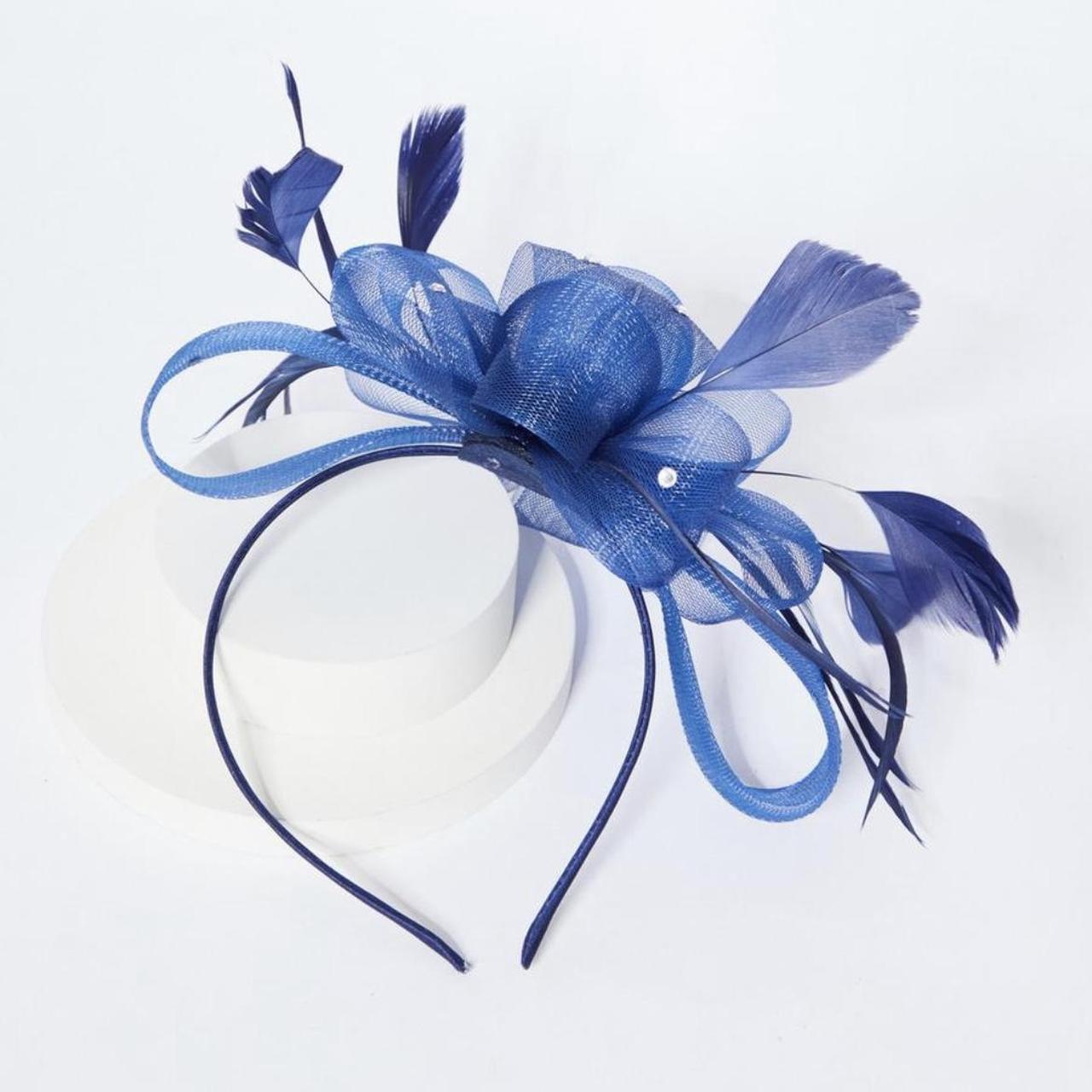 Quiz fascinator royal blue navy Brand new Depop