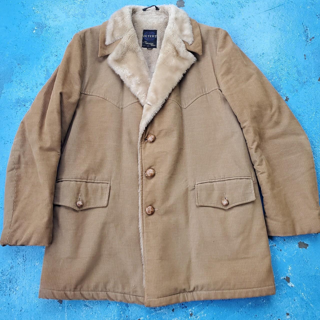 Vintage corduroy coat men's size 46 western style.... - Depop