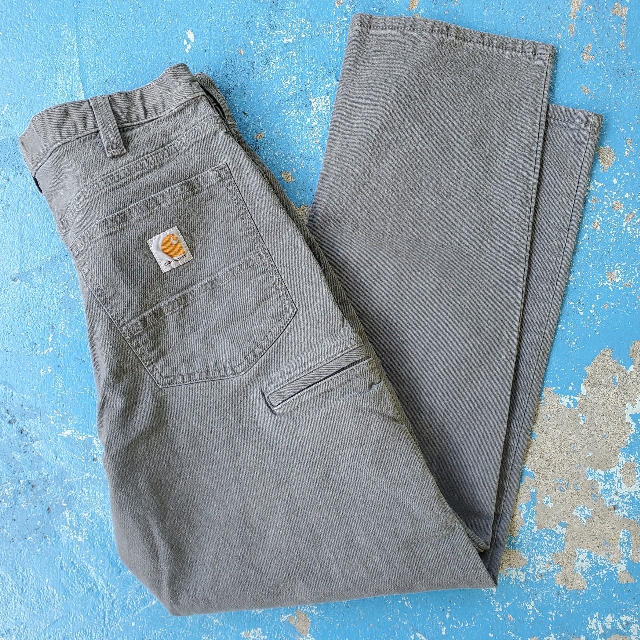 Carhartt pants modern with a bit of stretch gray... - Depop