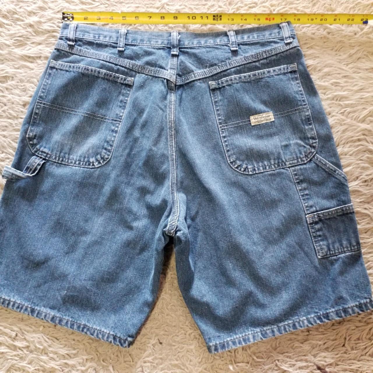 Jorts wrangler jean shorts 36 waist 9.5 inches... - Depop