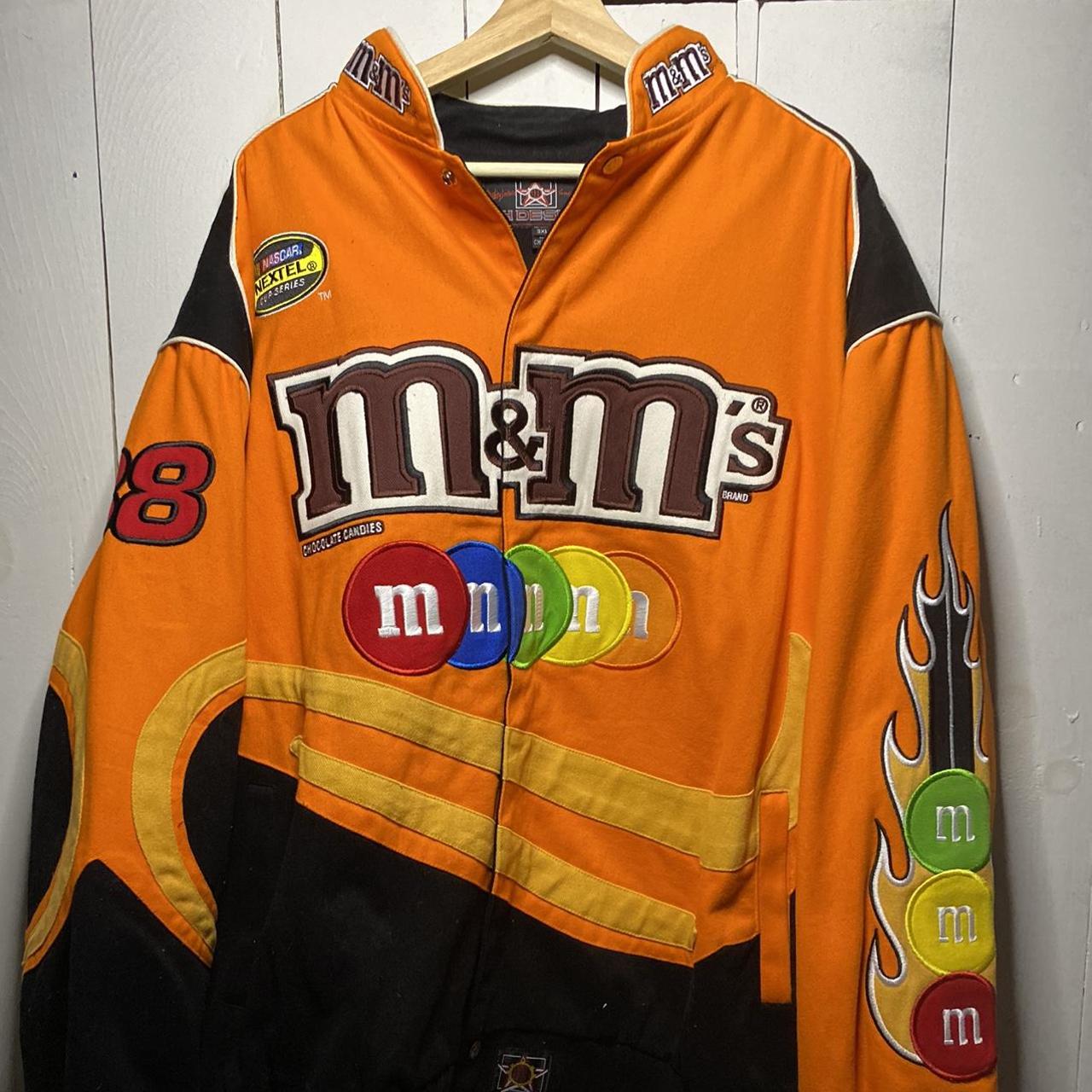 MnMs nascar racing jacket. This jacket is near... - Depop