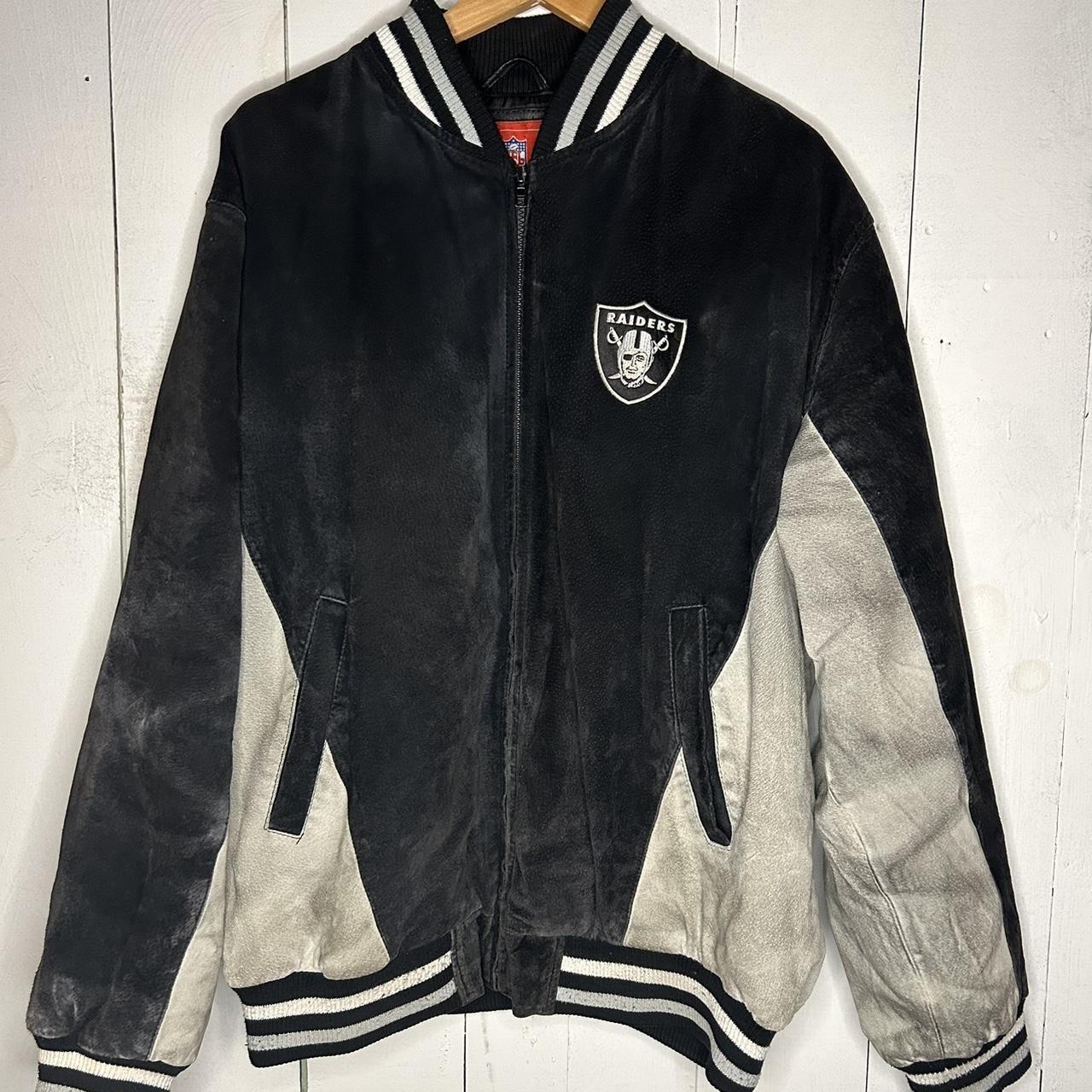 Vintage NFL Oakland Raiders Jacket w Arm and Back - Depop