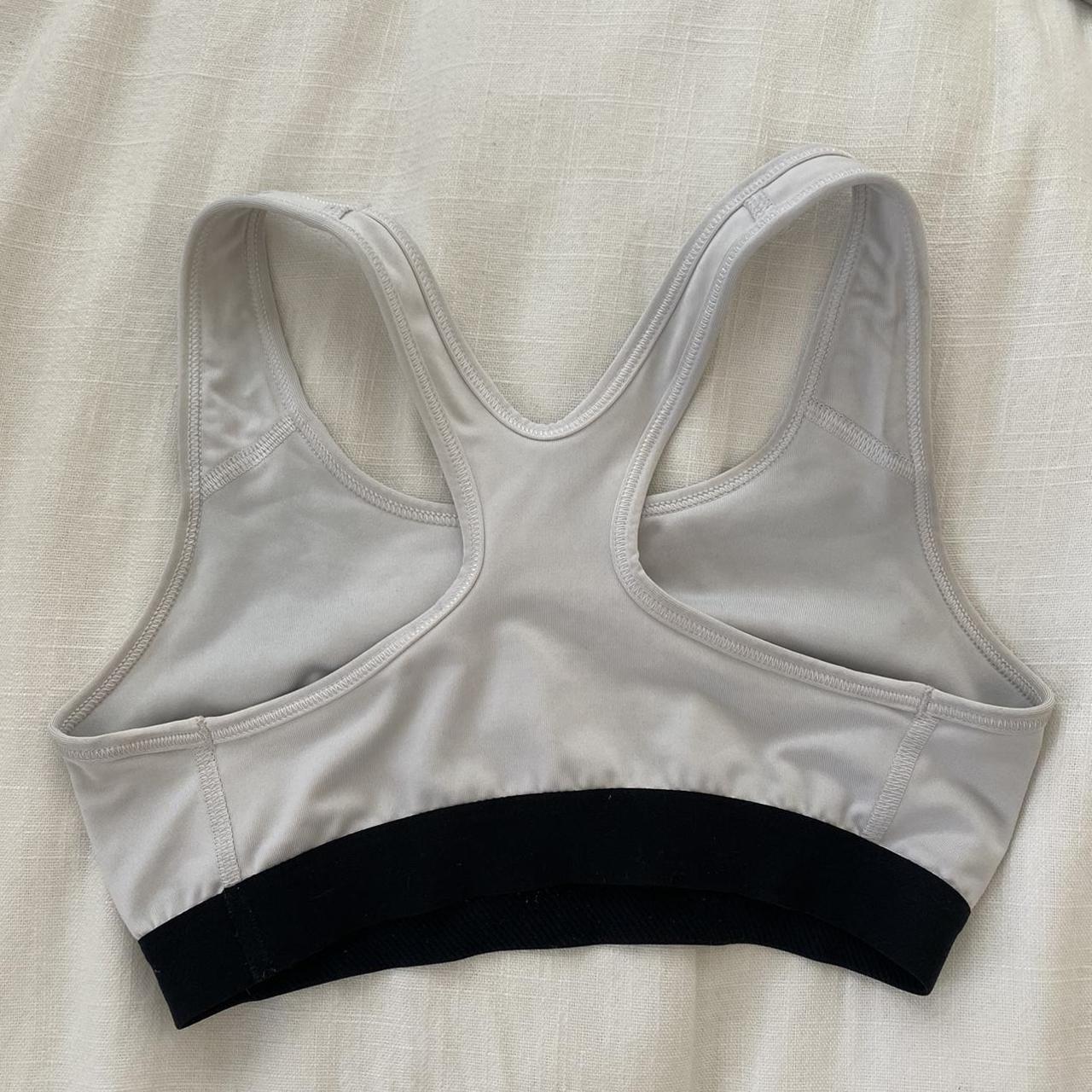 Nike pro white and black color blocking sports bra - Depop