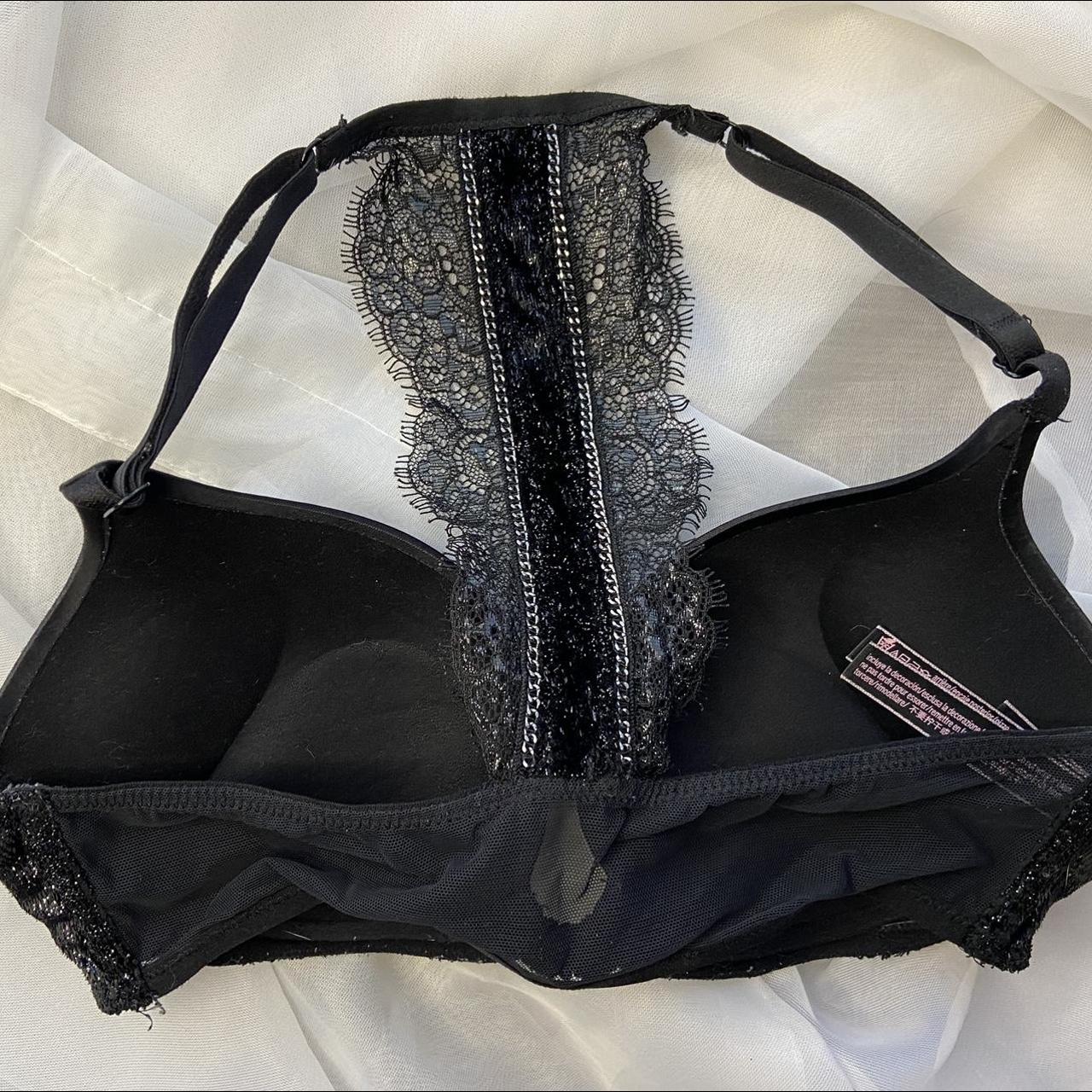 Victoria’s Secret bombshell bra , thick, black lace 