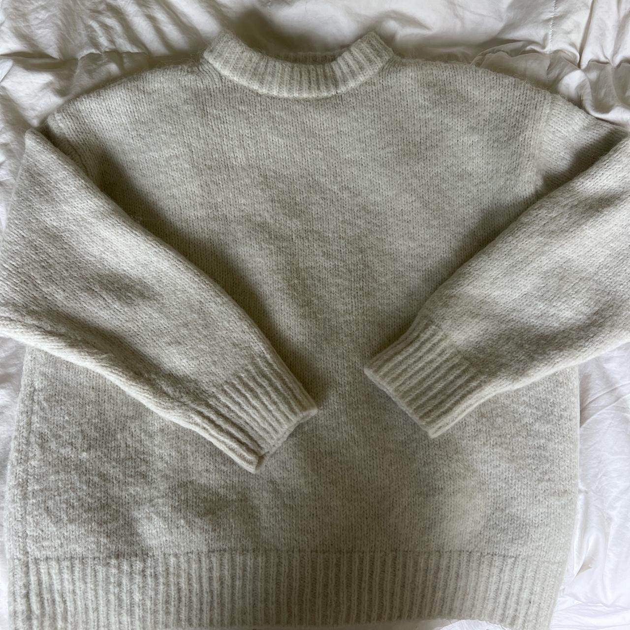 Zara Women's Cream Jumper | Depop