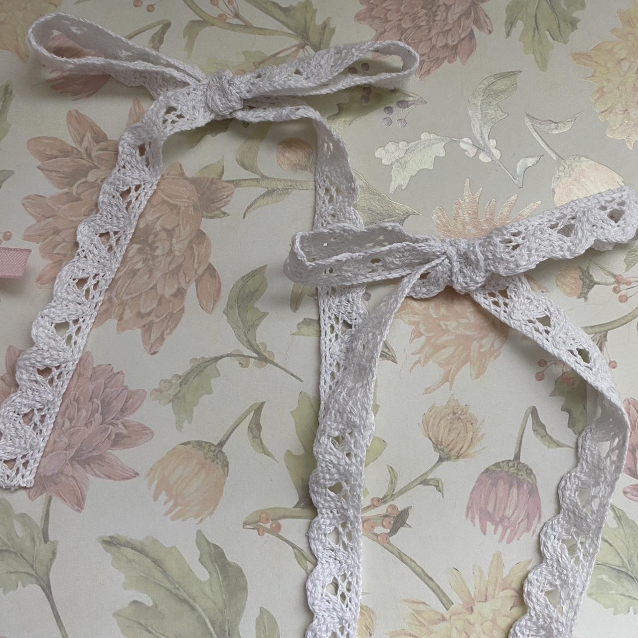 Women's Cream and White Hair-accessories